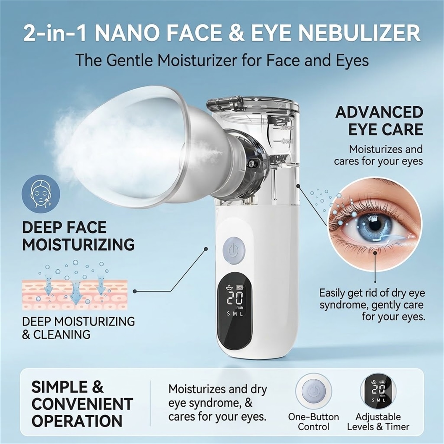 Facial Steamer Nano - Mini Portable Facial Steamer - Nano