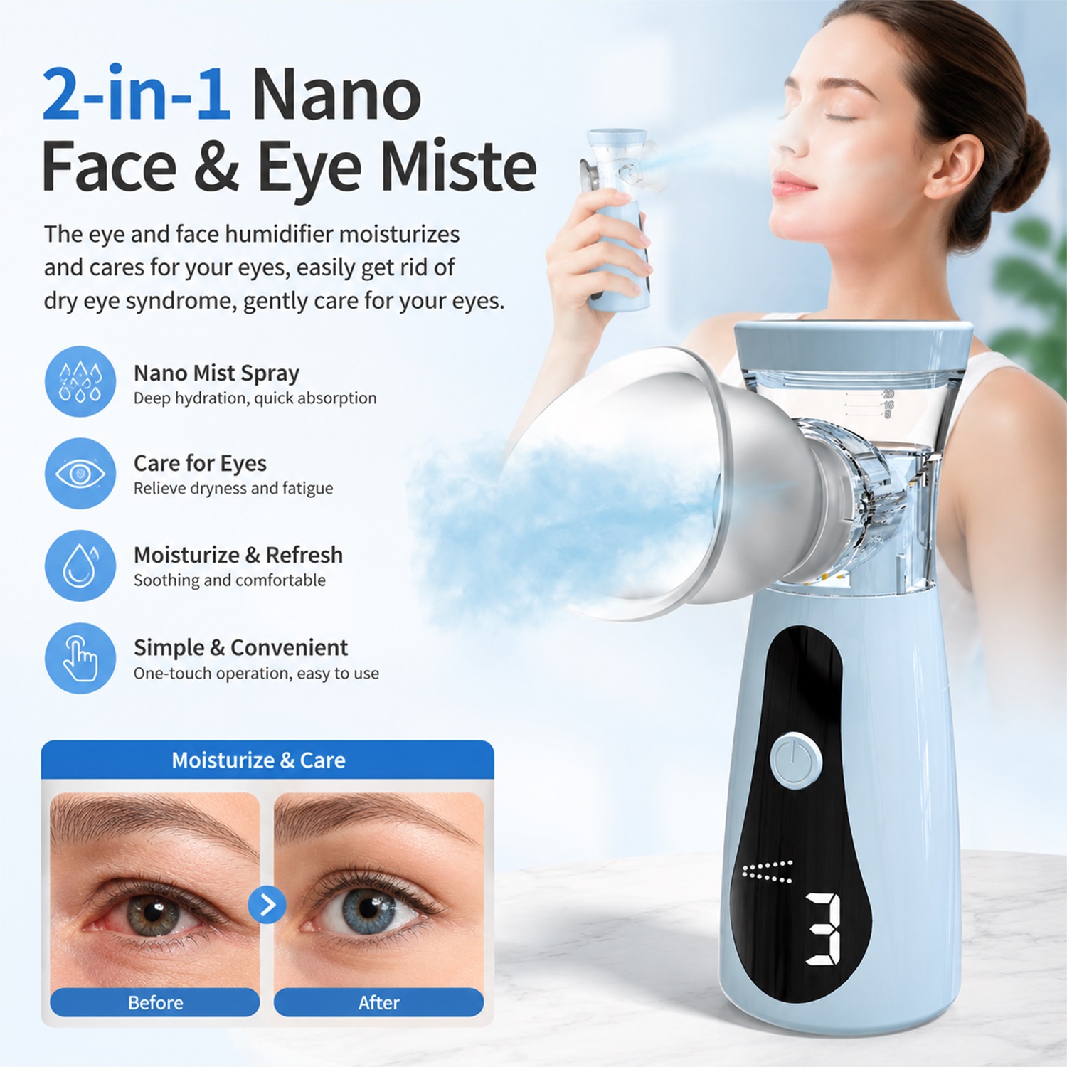 Facial Steamer Nano - Nano Cold Spray Facial Steamer -