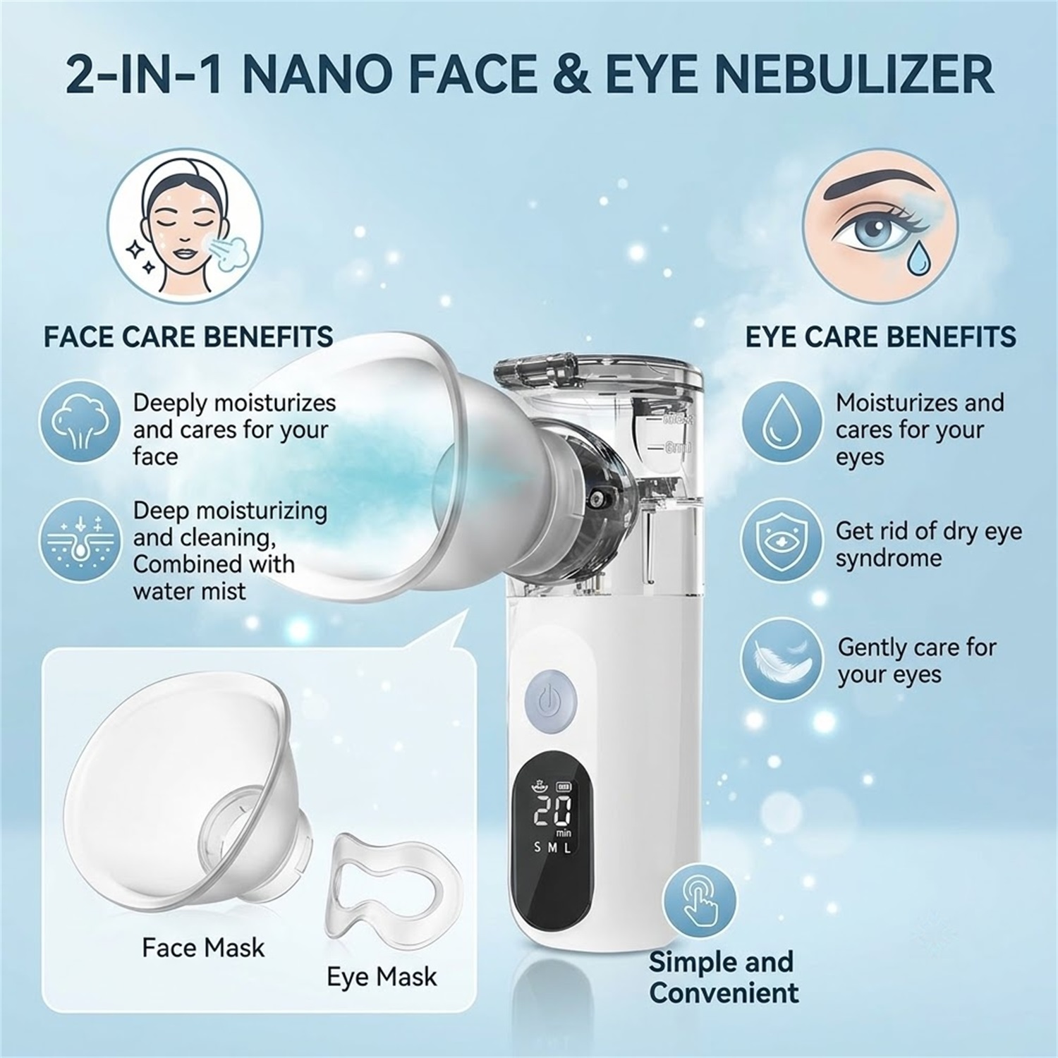 Mini Portable Facial Steamer - - огляд і ціна Facial Steamer Nano